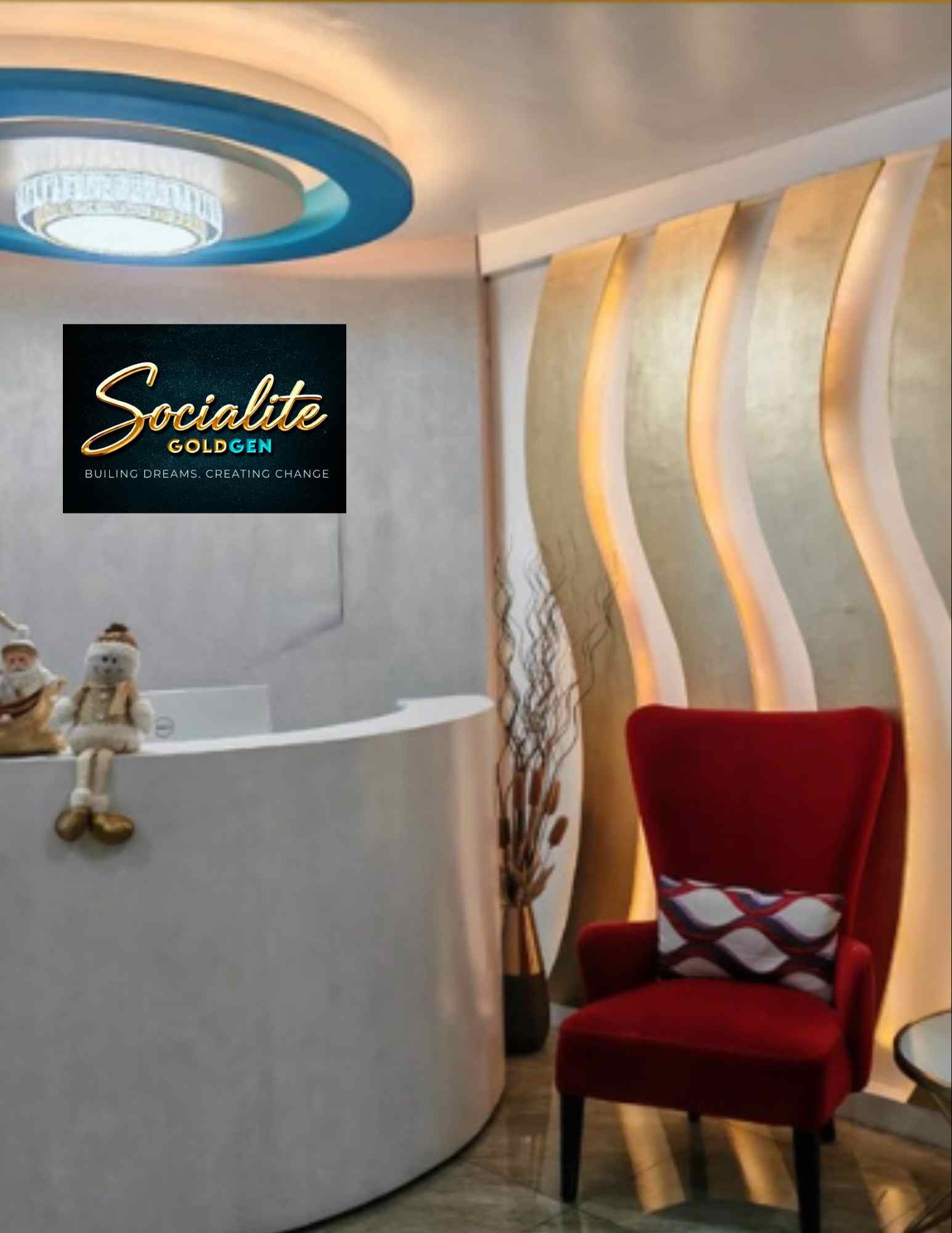 Socialite Gold Gen Office Lobby